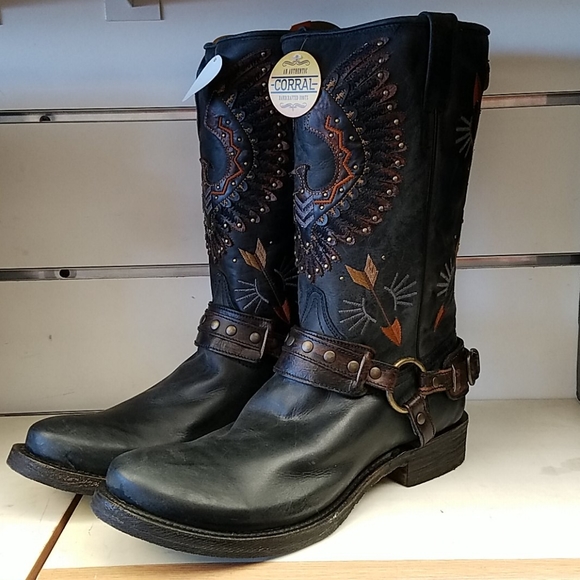 New Men's Corral A3615 Black Eagle Harness - Picture 4 of 8